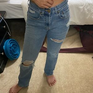 Distressed Levi jeans